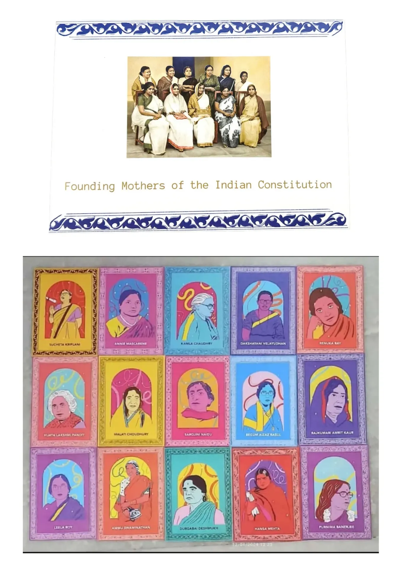 Postcards - Founding Mothers of the Indian Constituiton
